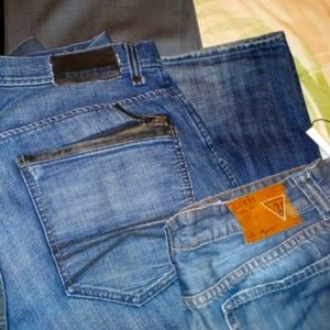Guess jeans 36-34 Express jeans 36-34.  Express jeans has back pockets with zipp
